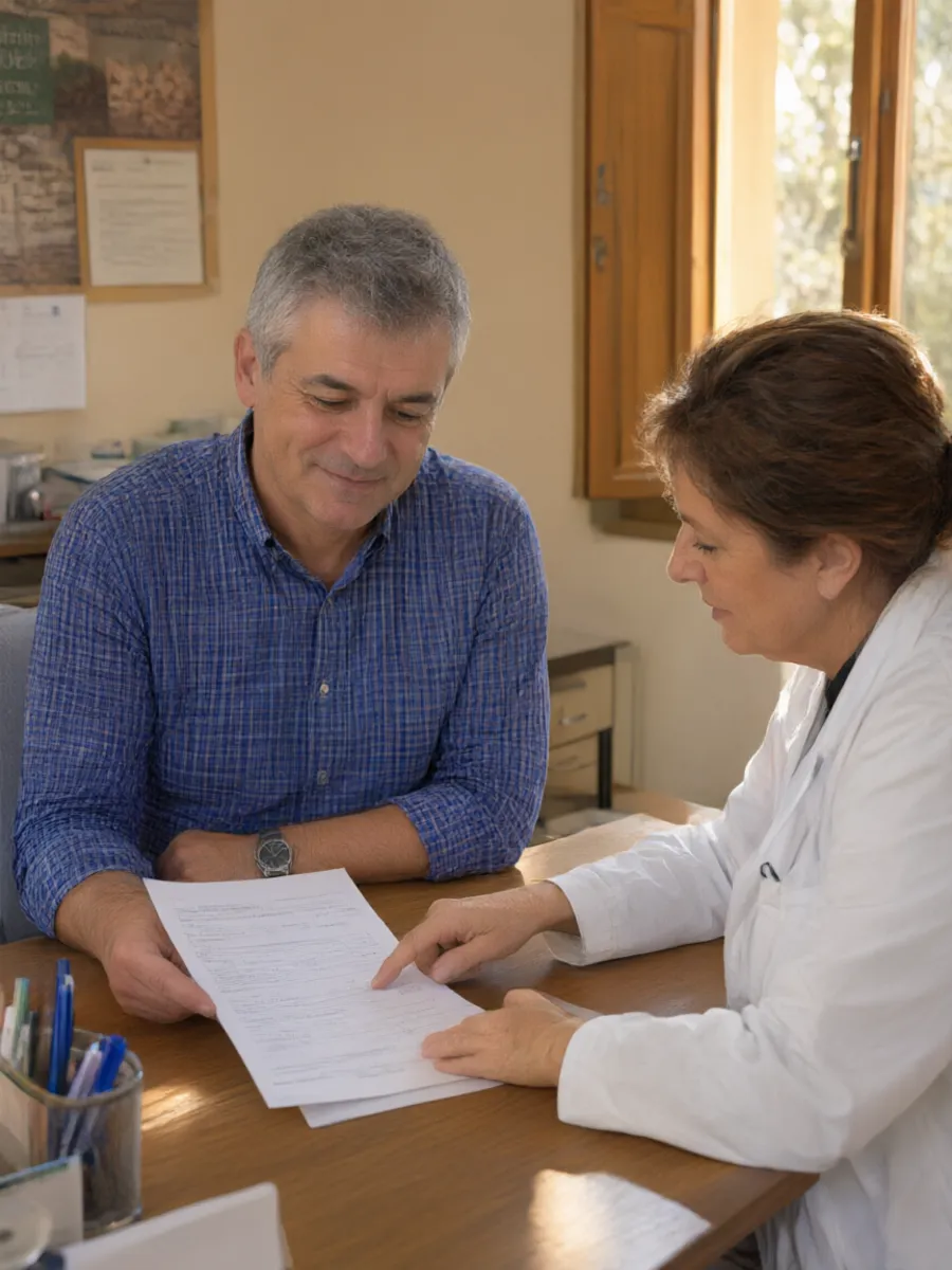 Dal medico, il referto delle analisi