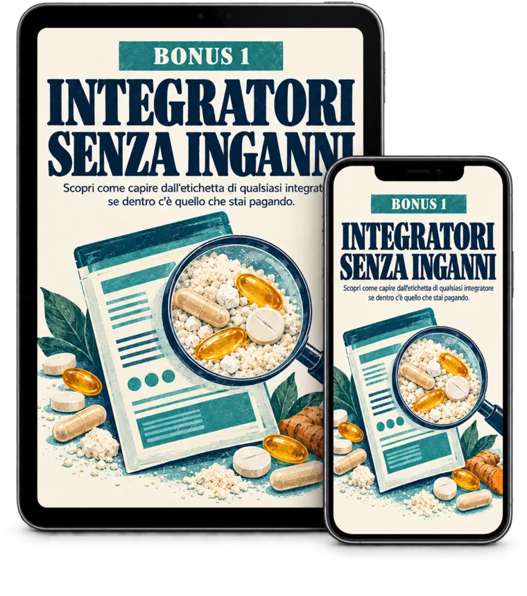 Integratori Senza Inganni, regalo 1: PDF su tablet e telefono